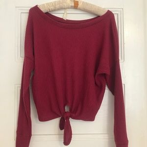 Front Knot Sweater